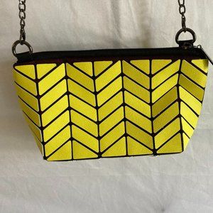 P. Luca Modern Yellow and Black bag, chain strap or wristlet.